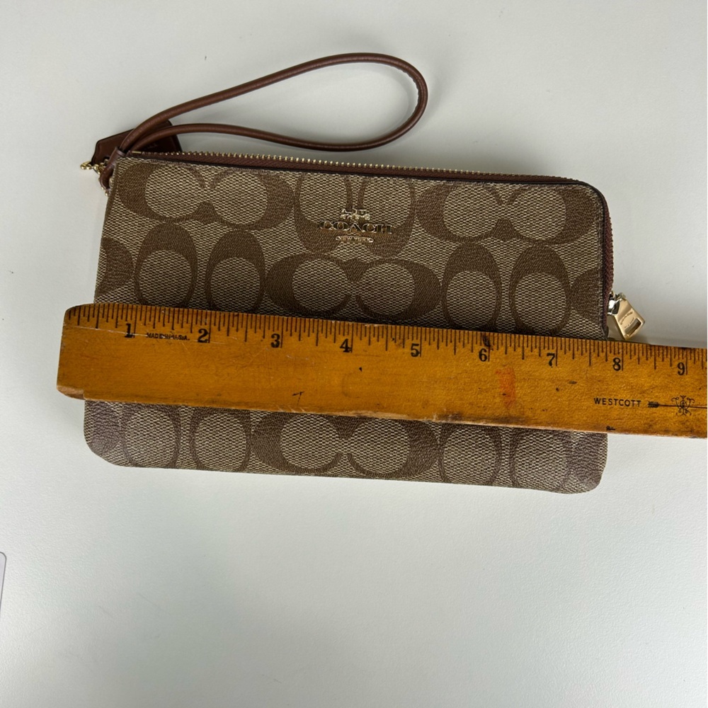 AUTHENTIC COACH DOUBLE ZIP WALLET WRISTLET - Picture 8 of 11